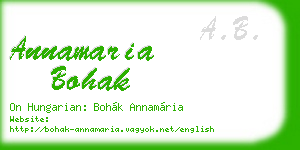 annamaria bohak business card