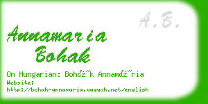 annamaria bohak business card